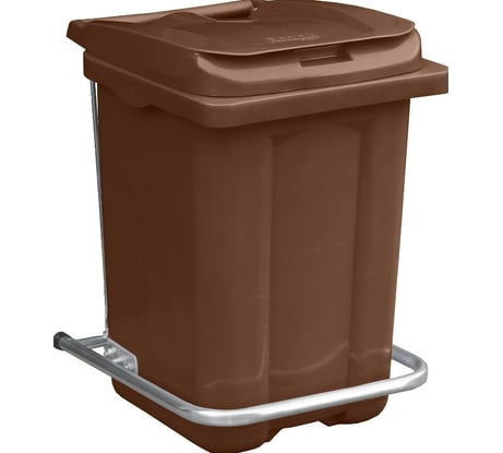 Мусорный контейнер Дигрус 60 л., с педалью, коричневый 22.С29-К/Д