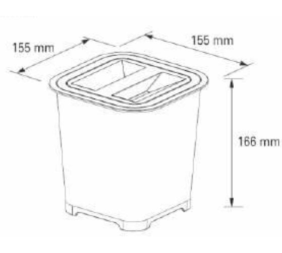 Контейнер для мусора NAVAKO Sigma Small Bin 2 Anthracite 10064