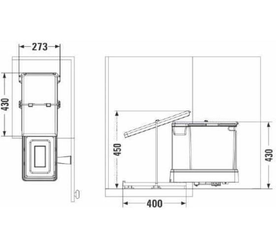 Система сортировки NAVAKO Gamma 400/21 Light Grey 10013