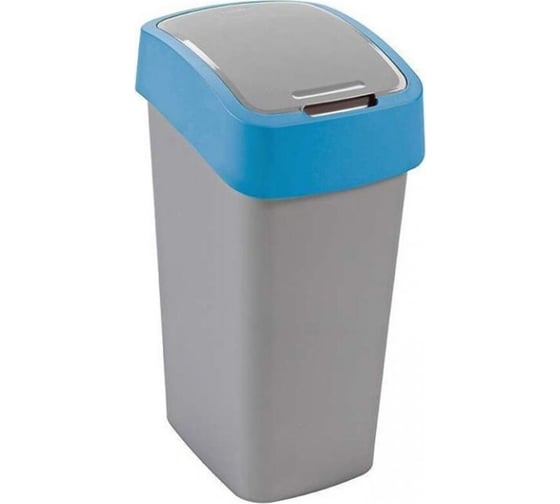 Контейнер для мусора CURVER FLIP BIN 50л, цвет голубой 02172-734-00
