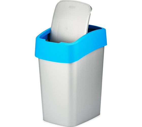 Контейнер для мусора CURVER FLIP BIN 50л, цвет голубой 02172-734-00