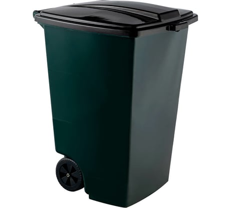 Мусорный контейнер ELLASTIK-PLAST 120 л, темно-зеленый М-МКЭЛ120ЗЕЛ