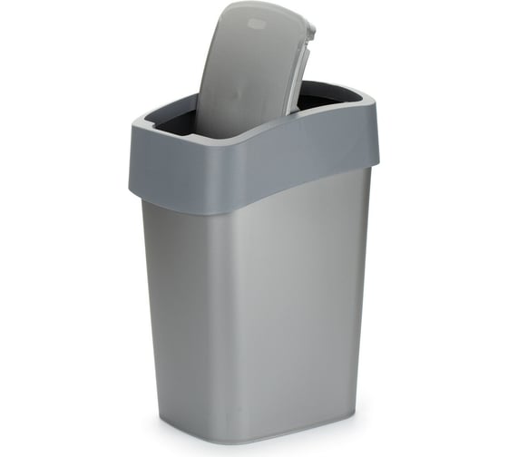 Контейнер для мусора CURVER FLIP BIN 10 л, цвет графит 186133