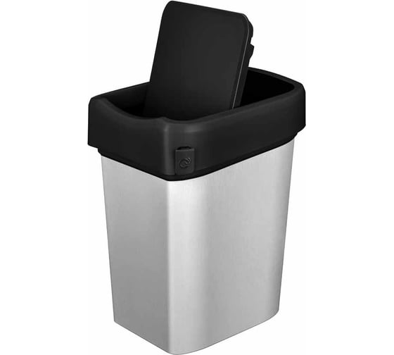 Контейнер для мусора Econova "METAL BIN" 10 л, черный 434261213