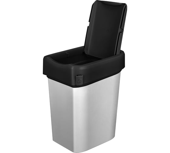 Контейнер для мусора Econova "METAL BIN" 10 л, черный 434261213