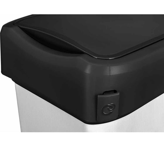 Контейнер для мусора Econova "METAL BIN" 10 л, черный 434261213