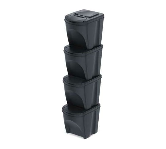 Сет из 4х контейнеров Prosperplast IKWB25S4W S433W ECO 4шт, 392х293х335мм, 25л, антрацит 067049 1