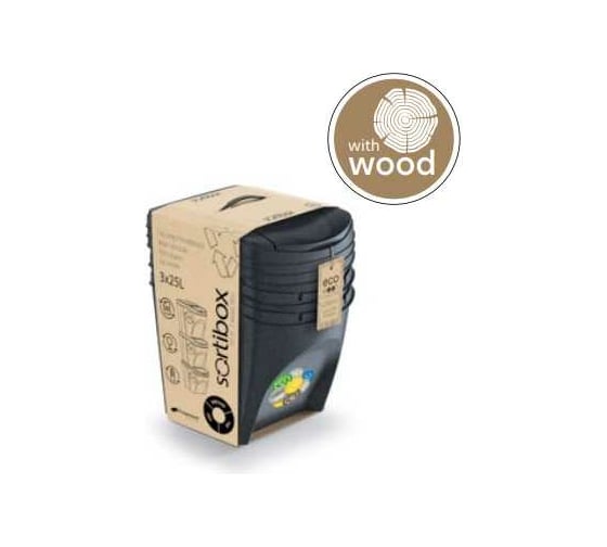 Сет из 4х контейнеров Prosperplast IKWB25S4W S433W ECO 4шт, 392х293х335мм, 25л, антрацит 067049