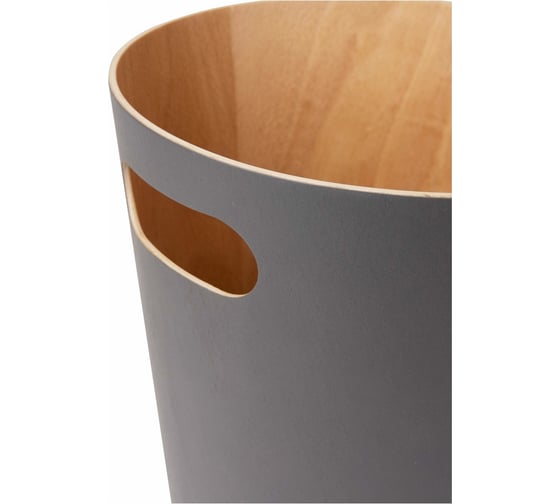 Корзина для мусора Umbra Woodrow 7.5 л, серая 082780-618