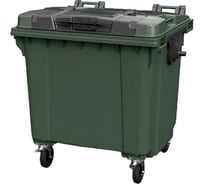 Мусорный контейнер Дигрус 1100 л, с опцией "Double Lid", зеленый 29.С19.W-З/Д