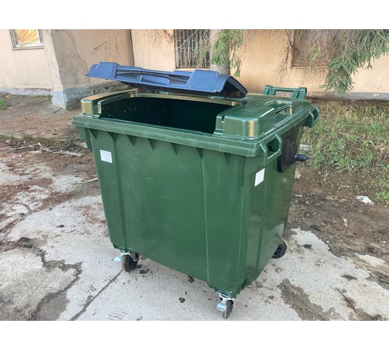 Мусорный контейнер Дигрус 1100 л, с опцией "Double Lid", зеленый 29.С19.W-З/Д