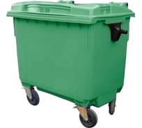 Мусорный контейнер Тара.ру п/э, 660 л, на колёсах, зелёный 27066