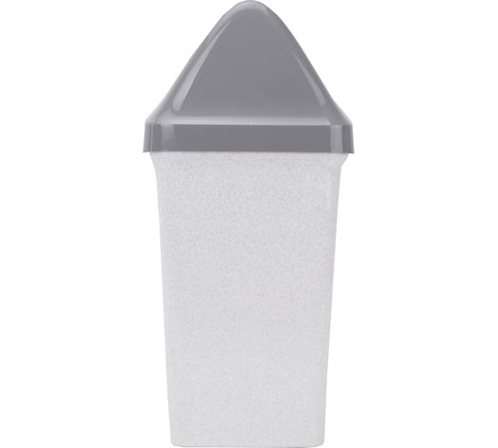 Ведро-контейнер для мусора IDEA Свинг 25 л, с крышкой (качающейся), 58x32x28 см, серое, М 2463 602549