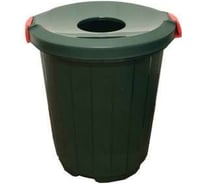 Круглый бак с крышкой-воронкой Garden Story 105 л, темно-зеленый 3732-МТ005