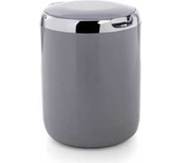 Урна с крышкой PRIMANOVA LIMA 3 л, из пластика, круглая, цвет корпуса серый M-E29-07-P