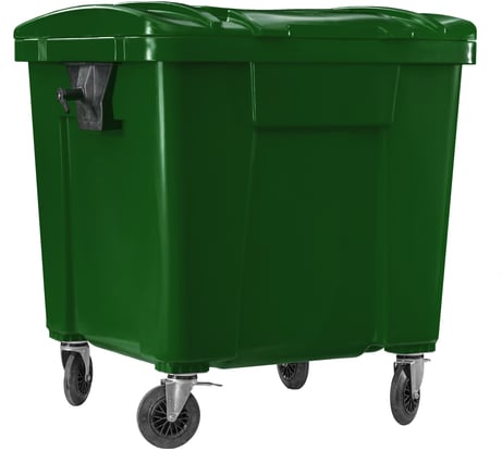 Мусорный контейнер Дигрус "Антивандальный" 1100 л, зеленый 29.П19.А-З/Д