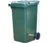 Мусорный контейнер Тара.ру п/э, 240 л, с педальным приводом Г-образным, зелёный 09489