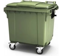 Комплект из 4-х мусорных контейнеров Дигрус 1100 л, в разобранном виде, зеленый К-29.С19р-З/Д