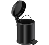 Ведро-контейнер для мусора Berges с педалью, 12 л, черное 123004