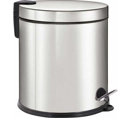 Ведро-контейнер для мусора, урна с педалью LAIMA Classic Plus, 20 литров, зеркальное, Турция 608114