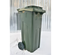 Мусорный бак БосХоз 120 л, с крышкой, на колесах БП-00011684