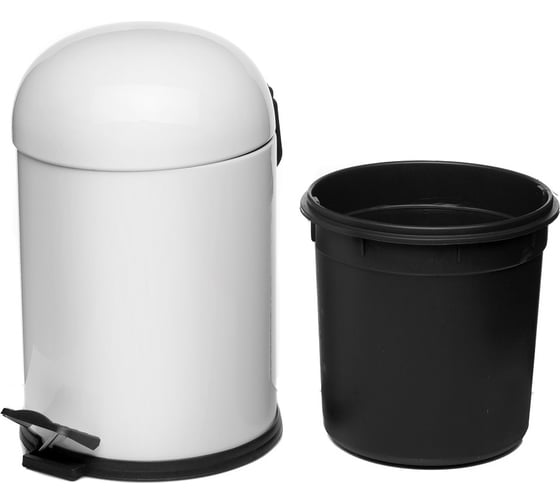 Ведро для мусора NAVAKO aquarius 5l white 11020