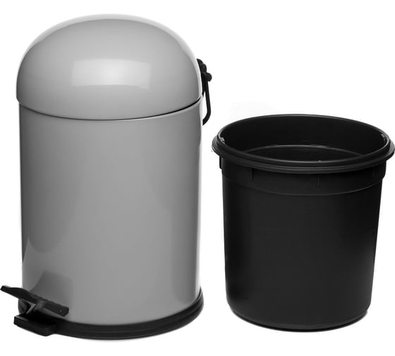 Ведро для мусора NAVAKO aquarius 5l grey 11021