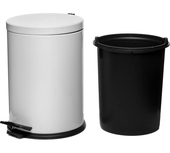 Ведро для мусора NAVAKO aquila 12l white 11031