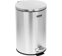 Ведро-контейнер для мусора, урна OfficeClean professional simple, 12л, нержавеющая сталь, хром 329047