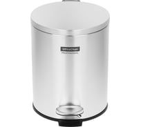 Ведро-контейнер для мусора, урна OfficeClean professional simple, 5л, нержавеющая сталь, хром 329046