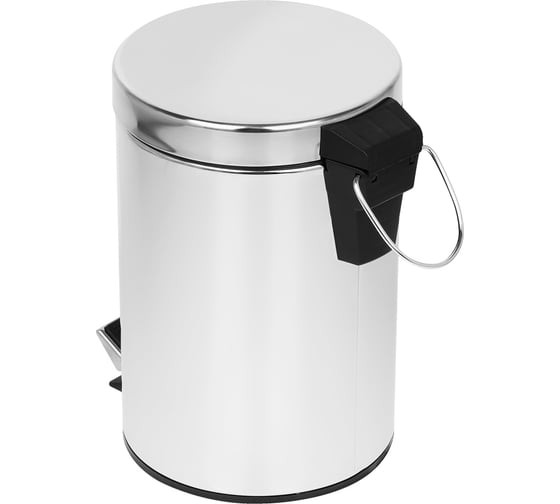 Ведро-контейнер для мусора, урна OfficeClean professional, 3л, нержавеющая сталь, хром 329045