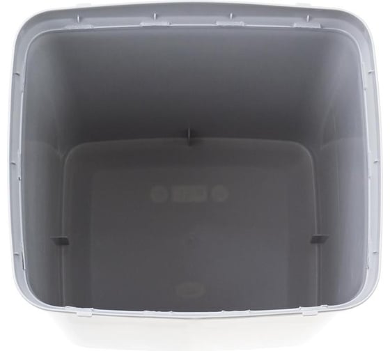 Контейнер для мусора с крышкой-вертушкой Luscan Swing 50 л, пластик, серый, 40x35x73 см 1678911
