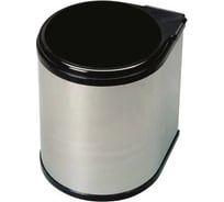 Ведро для мусора ALVEUS Albio навесное, круглое, нержавеющая сталь, 13 л. 224309