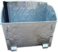 Оцинкованный евроконтейнер Дигрус с полукруглой металлической крышкой, 1.1 м3, в разобранном виде К-31Р/ДБ