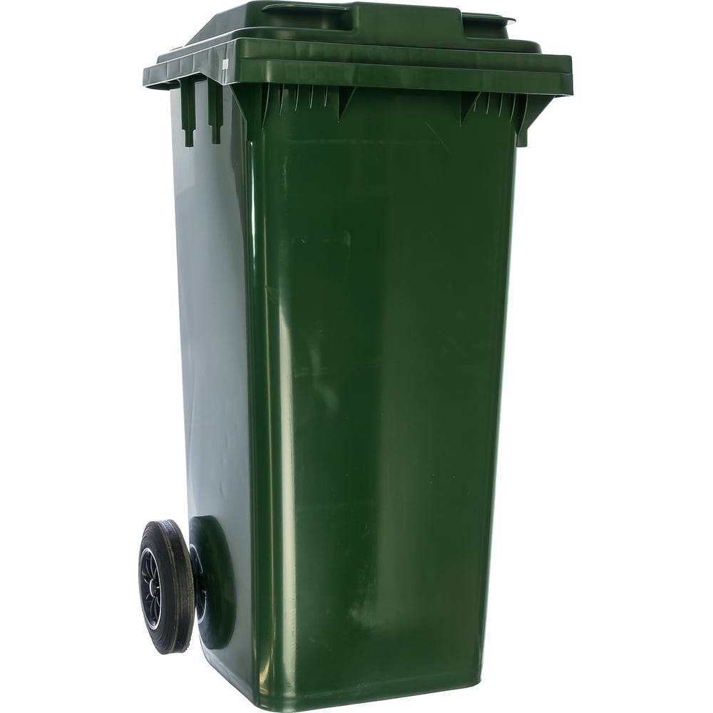 Мусорный контейнер (120 литров с крышкой, зеленый) Пластик Система 23 .