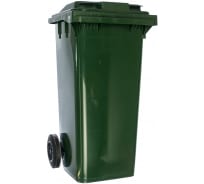 Мусорный контейнер (120 литров с крышкой, зеленый) Пластик Система 23.C29