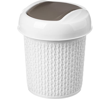 Контейнер для мусора Idiland "Velvet" круглый 1 л., светло-серый 221301727/01