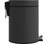 Ведро для мусора Teymi Lina Black нержавеющая сталь, черно-серый, 5л, с педалью T90206 ЦБ-00267029