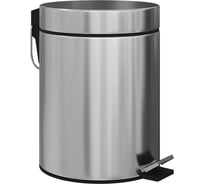 Ведро для мусора Teymi Lina нержавеющая сталь, глянцевый, хром, 5л, с педалью T90205 ЦБ-00267030