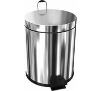 Ведро для мусора Teymi с педалью Solli, 5 литров, хром T90222 ЦБ-00266843