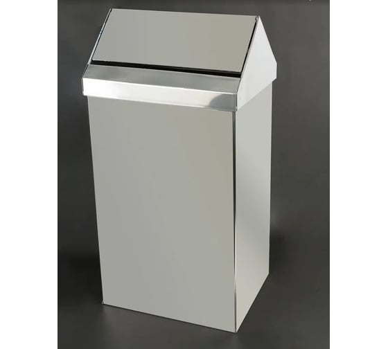 Прямоугольное ведро из нержавеющей стали с крышкой Nofer 40 л 14075.40.B