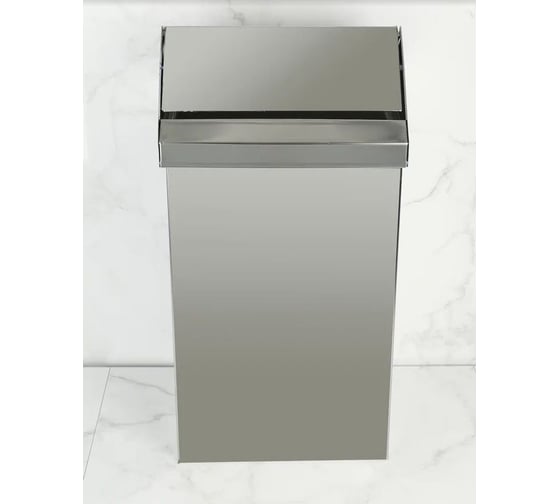 Прямоугольное ведро из нержавеющей стали с крышкой Nofer 40 л 14075.40.B