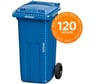 Мусорный контейнер HONEYCOMB 120 л. с крышкой, синий M-27.C29.60