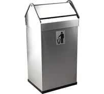 Контейнер для мусора NOFER металлический, из окрашенной оцинкованной стали, серый 14118.S