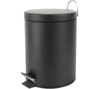 Ведро NOFER 5 л с педалью из стали, черное 09100.05.N