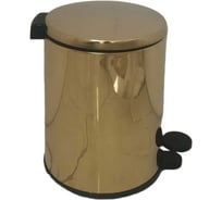 Урна для мусора PRIMANOVA CIGO (6л.,золото корпус, чёрный внутр. ведро), система SOFT CLOSE M-E41-37-06