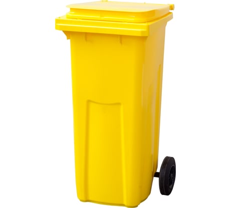 Мусорный контейнер ТАРА 120л, желтый 07308