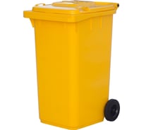 Мусорный контейнер Тара.ру 240л, желтый 08536