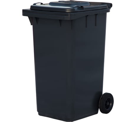 Мусорный контейнер ТАРА 240л, серый 08541