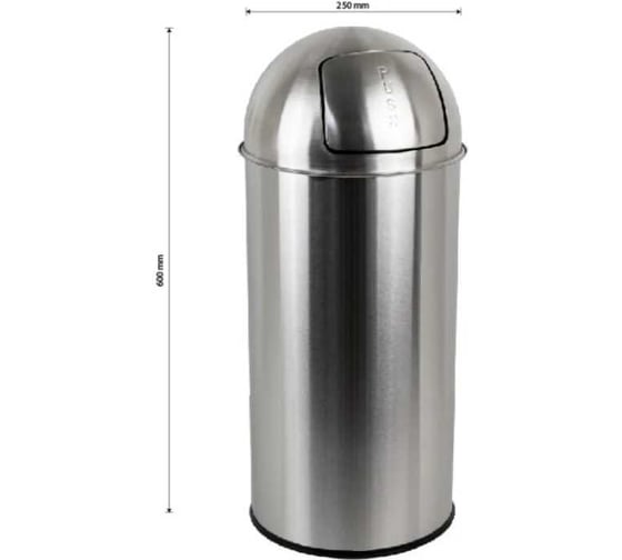 Урна с push-крышкой CRAFTICA металлическая, матовая, 25 л 11225